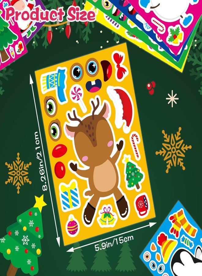 DUJAA 32 Sheets Christmas Stickers for Kids, Make Your Own Characters Mix and Match Sticker, Make a Face Stickers Winter Holiday Gift, Xmas Party Games Sticker Christmas Party Favor - Image 4
